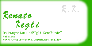 renato kegli business card